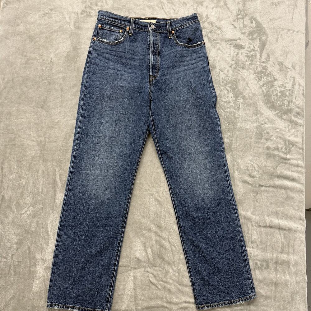 Levi’s Premium Ribcage Straight Womens Size 31 Denim Jeans High Rise Button Fly